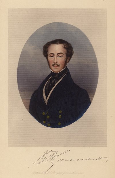 Rees Howell Gronow, vagy Gronow kapitány (színes metszet) alkotó: Joseph Grego