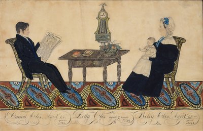 Mr. és Mrs. Daniel Otis és gyermeke, 1834. alkotó: Joseph H Davis