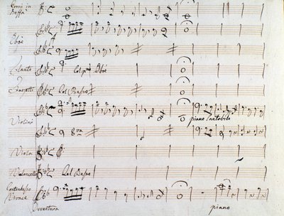 J Haydn Armida menüettjének első oldala (1784) alkotó: Joseph Haydn