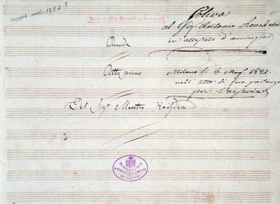 J Haydn Armida menüettjének első oldala (1821) alkotó: Joseph Haydn