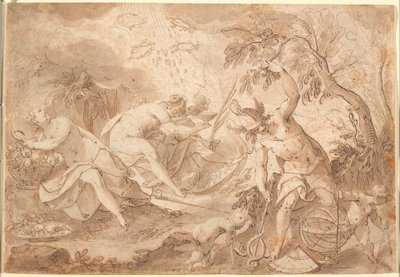 Különféle istenek és istennők: Ceres, Vénusz, Mars és Merkúr alkotó: Joseph Heintz d.Æ.