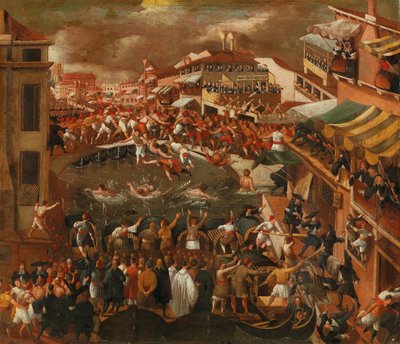 Ponte dei Pugni Velencében. alkotó: Joseph Heintz the Younger