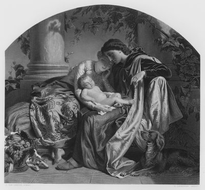 Az elsőszülött, a képről a Királyi Gyűjteményben (metszet) alkotó: Joseph Henri François van Lerius