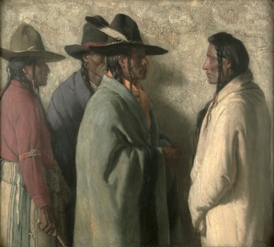 Fiatal főnökök missziója, 1919 körül (olaj, vászon) alkotó: Joseph Henry Sharp
