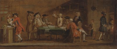 Figurák egy kocsmában vagy kávéházban, kb. 1725 vagy 1750 után. alkotó: Joseph Highmore