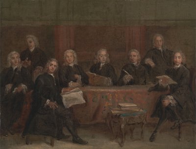 Tanulmány egy csoportos portréhoz, 1729 és 1730 között. alkotó: Joseph Highmore