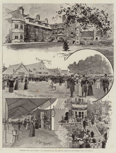 Országos Vásár és piac Streathamban a brit gyógyíthatatlanok otthonában, július 3. és július 5. között alkotó: Joseph Holland Tringham
