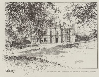 Dalmeny House, Edinburgh közelében, Lord Rosebery midlothiai székhelye alkotó: Joseph Holland Tringham