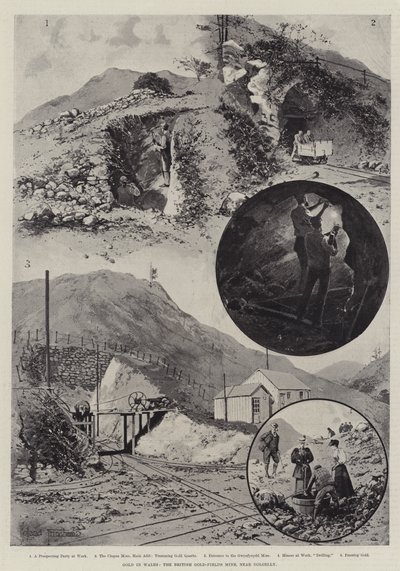 Arany Walesben, a Dolgelly melletti brit Gold-Fields bánya alkotó: Joseph Holland Tringham