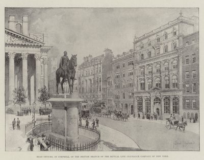 A New York-i Kölcsönös Életbiztosító Társaság brit részlegének Cornhillben lévő központi irodája alkotó: Joseph Holland Tringham