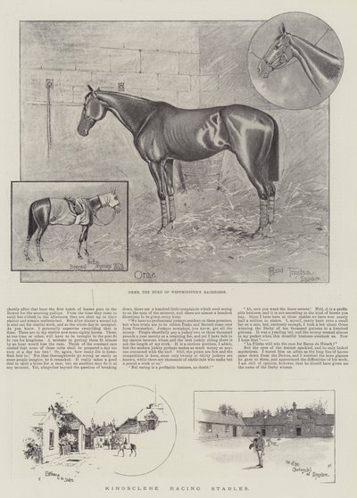 Kingsclere versenyistállók alkotó: Joseph Holland Tringham