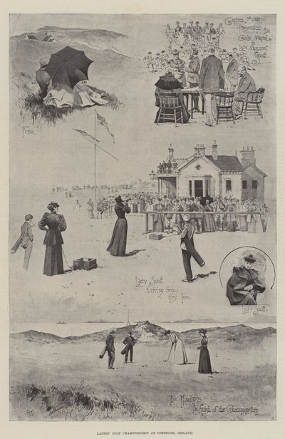 Női golfbajnokság az írországi Portrushban alkotó: Joseph Holland Tringham