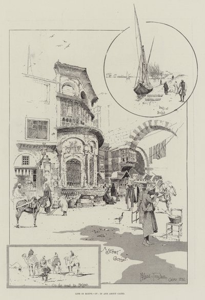Élet Egyiptomban, Kairóban és környékén alkotó: Joseph Holland Tringham