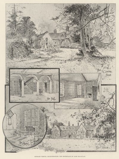 Rothley Temple, Leicestershire, Lord Macaulay szülőhelye alkotó: Joseph Holland Tringham