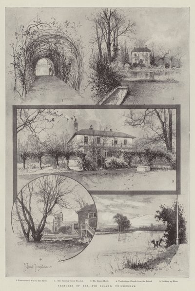 Vázlatok az angolna-pie szigetről, Twickenham alkotó: Joseph Holland Tringham