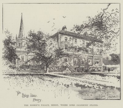 A Derry-i püspöki palota, ahol Lord Salisbury tartózkodott alkotó: Joseph Holland Tringham