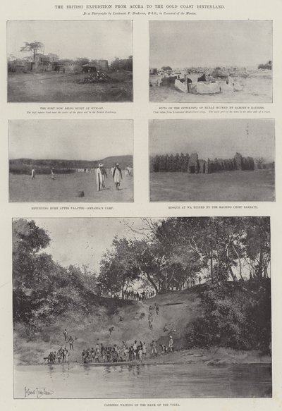 A brit expedíció Accrából Gold Coast hátországába alkotó: Joseph Holland Tringham