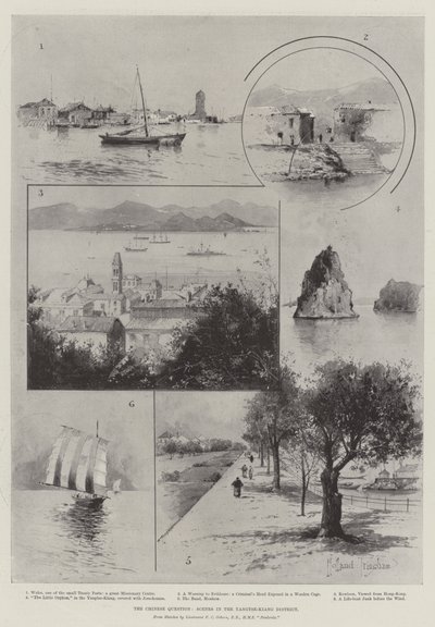 A kínai kérdés, jelenetek a Jangce-Kiang kerületben alkotó: Joseph Holland Tringham