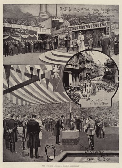 York hercege és hercegnője Birminghamben alkotó: Joseph Holland Tringham