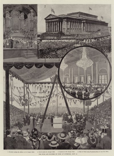 York hercege és hercegné Liverpoolban, szeptember 10 alkotó: Joseph Holland Tringham