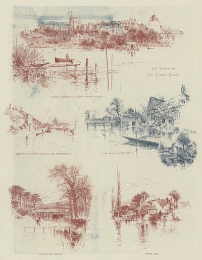 A Temze-völgyi árvizek alkotó: Joseph Holland Tringham