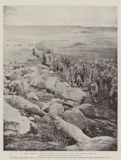 A Gordon-felvidékiek úton Elandslaagte felé alkotó: Joseph Holland Tringham