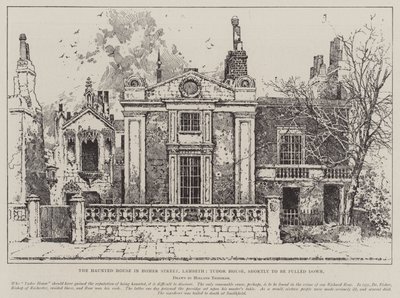 A kísértetjárta ház a Homer Street-en, Lambeth, Tudor House, amelyet hamarosan lebontanak. alkotó: Joseph Holland Tringham