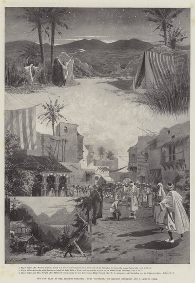 Az új színdarab az Adelphi Színházban, Boys Together, Haddon Chambers és J Comyns Carr alkotó: Joseph Holland Tringham