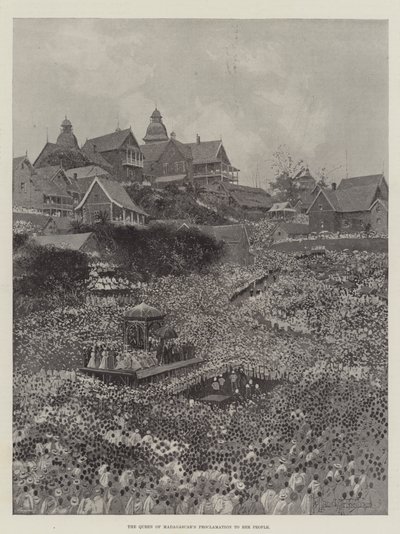 Madagaszkár királynője népének szóló kiáltványa alkotó: Joseph Holland Tringham