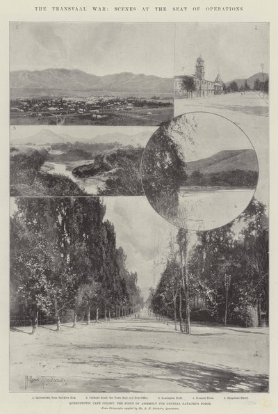A transzvaáli háború, jelenetek a hadműveletek helyszínén alkotó: Joseph Holland Tringham