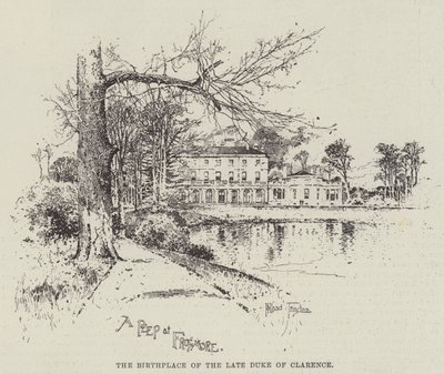 Clarence és Avondale néhai hercege, Clarence néhai hercegének szülőhelye alkotó: Joseph Holland Tringham