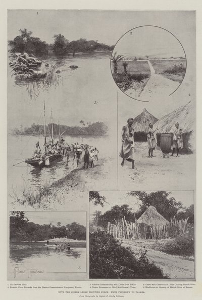 A Sierra Leone-i Határerővel, Freetowntól Falabáig alkotó: Joseph Holland Tringham