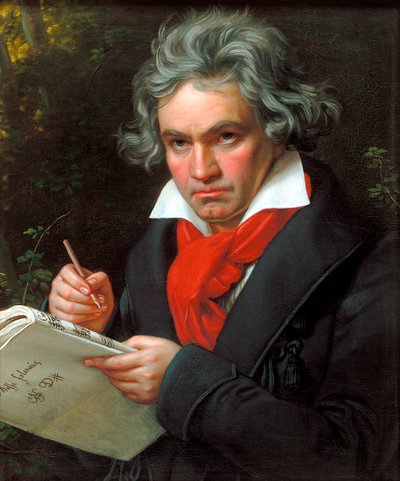 Ludwig van Beethoven portréja az ünnepi szentmise komponálása közben, 1820. alkotó: Joseph Carl Stieler