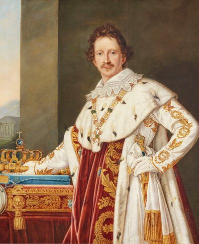 I. Ludwig bajor portréja 1786-1868 kenetköntösben. alkotó: Joseph Carl Stieler