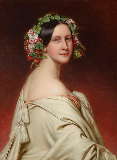 Charlotte von Hagn színésznő portréja 1809-1891, 1850. alkotó: Joseph Carl Stieler