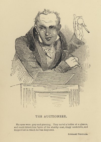 Kenny Meadows: Az árverésvezető (metszet) alkotó: Joseph Kenny (after) Meadows