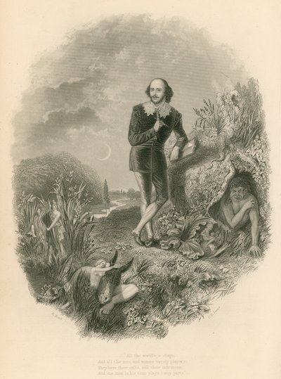 Shakespeare portréja különféle alkotásaival alkotó: Joseph Kenny Meadows