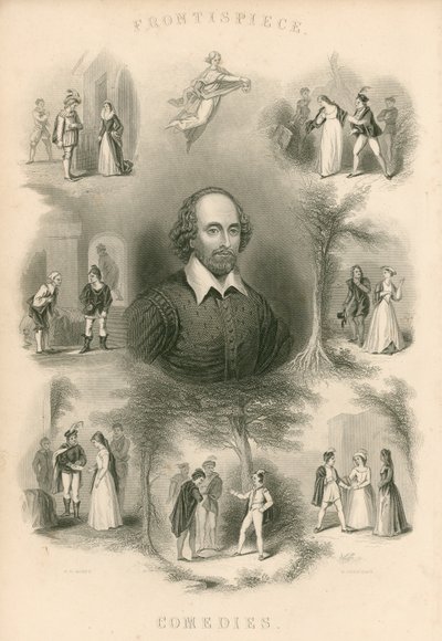 Shakespeare komédiái – Frontispiece alkotó: Joseph Kenny Meadows