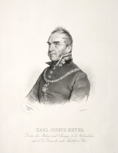 Dr. Karl Joseph Meyer portréja, 1844. alkotó: Joseph Kriehuber