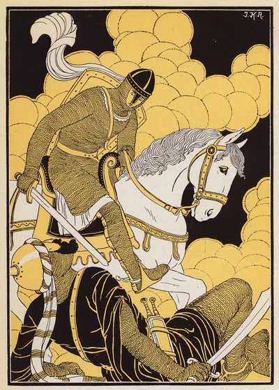 Le Combat de Guillaume Contre le Geant Corsolt (színes litográfia) alkotó: Joseph Kuhn Regnier
