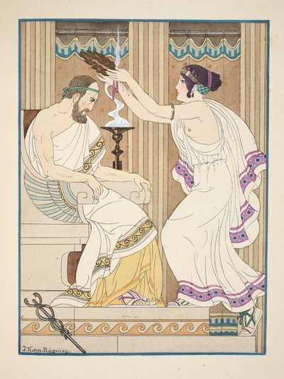 Arany korona, illusztráció a Hippokratész műveiből, 1934 alkotó: Joseph Kuhn Regnier