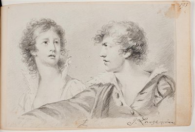 Női és férfi portré (Ophelia és önarckép Hamletként?) alkotó: Joseph Lange