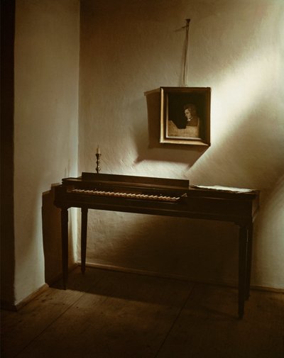 W. A. Mozart klavikordja és egy befejezetlen portré ... alkotó: Joseph Lange