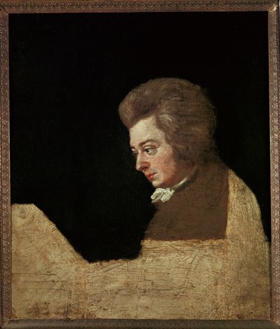 Wolfgang Amadeus Mozart ... (olaj, vászon) alkotó: Joseph Lange