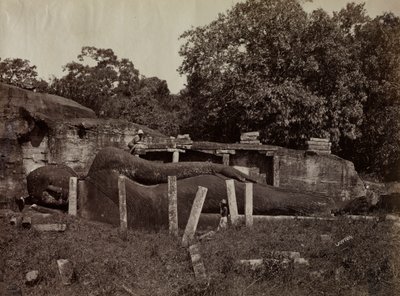 A Paranirvana Buddha, Galle Vihara, Polonnaruwa, Ceylon alkotó: Joseph Lawton