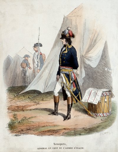 Bonaparte (1769-1821) portréja, az olaszországi haderő fővezére alkotó: Joseph Louis Hippolyte Bellange