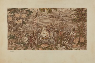 Történelmi Nyomtatott Textil, c. 1939. alkotó: Joseph Lubrano
