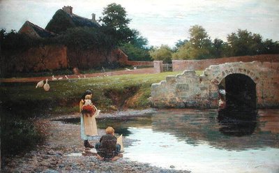 Játszani az Öreg hídnál alkotó: Joseph Malachy Kavanagh