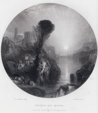 Bacchus és Ariadne (metszet) alkotó: Joseph Mallord William (after) Turner