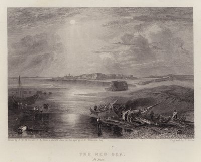 A Vörös-tenger Szueznél (színes litó) alkotó: Joseph Mallord William (after) Turner
